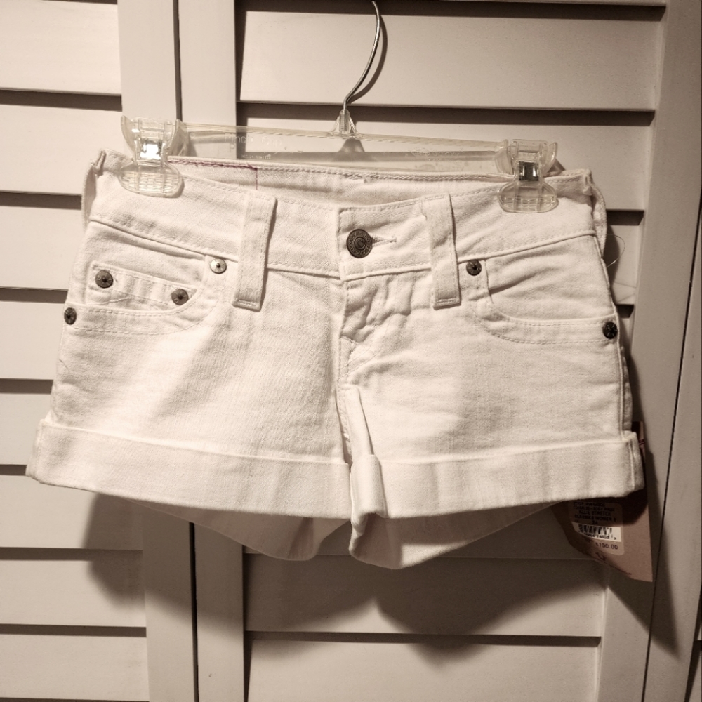 True Religion White Allie Shorts NWT